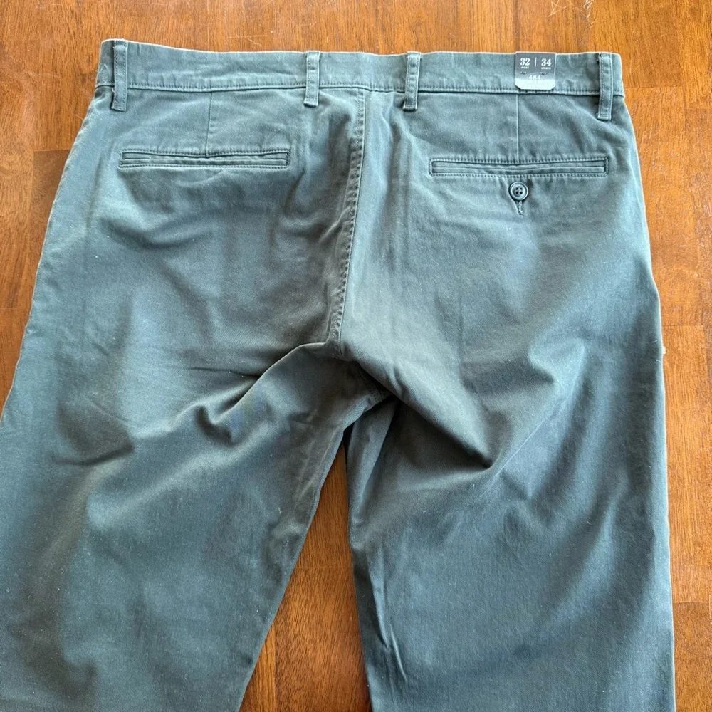 J. Crew Men 484 Slim-Fit Stretch Chino Pants Faded Black Straight Leg 32/34 NWT